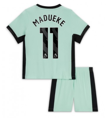 Chelsea Noni Madueke #11 Tercera Equipación Niños 2023-24 Manga Corta (+ Pantalones cortos)